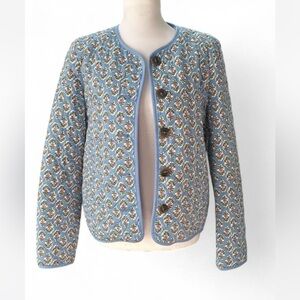 J. Crew quilted lightweight floral jacket